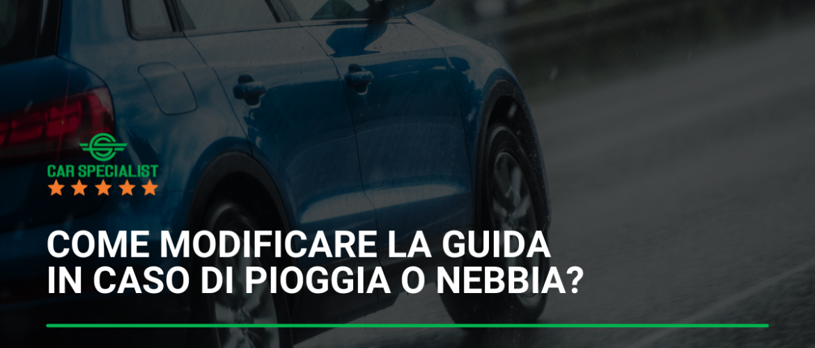 Come modificare la guida in caso di pioggia o nebbia?